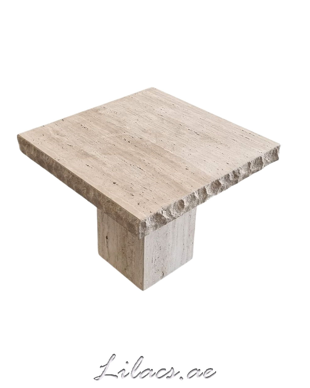 Travertine side table 60x60cm & 50cm height